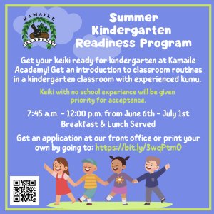 Kindergarten Readiness Summer Program Applications