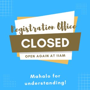 Registration Open at 11am